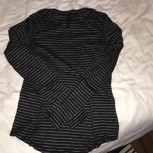 Striped 90 degree long sleeved shirt